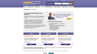 POP3 Email Services, Web Based Email Account - NameSecure