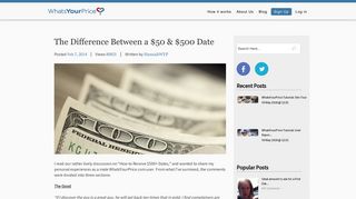 The Difference Between a $50 & $500 Date | WhatsYourPrice Blog