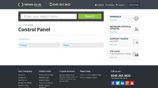 Control Panel - Names.co.uk