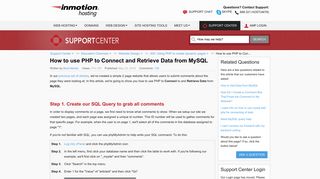 How to use PHP to Connect and Retrieve Data from MySQL | InMotion ...