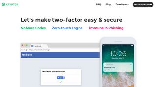 Krypton | Let's make two-factor easy & secure