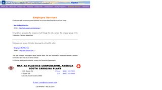 Employee Services - NANYA PLASTICS CORPORATION. AMERICA
