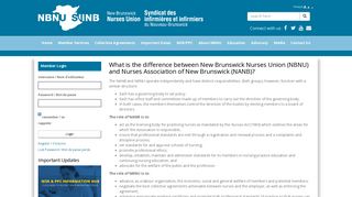 What is the difference between New Brunswick Nurses Union (NBNU ...