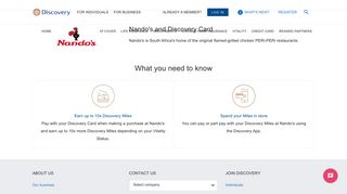 Nandos | Get up to 10x the Discovery Miles - Discovery