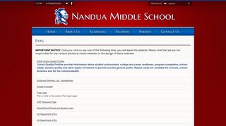 Links - Nandua Middle School