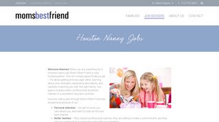 Find A Nanny Job | Moms Best Friend Houston