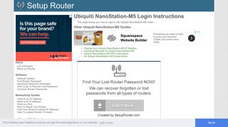 How to Login to the Ubiquiti NanoStation-M5 - SetupRouter