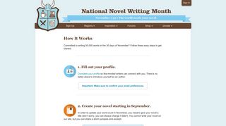 How It Works - National Novel Writing Month