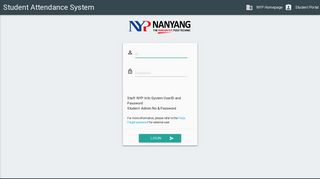 Student Attendance System (Staff Login) - Nanyang Polytechnic