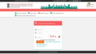 NSP - Login - National Scholarship Portal