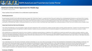 NAPA AutoCare App