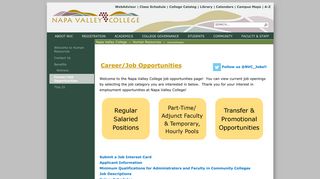 Career/Job Opportunities - Napa Valley College
