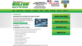 Financing | NAPA EasyPay | Wilton Auto & Tire Center