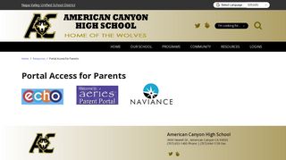Portal Access for Parents - American Canyon High School - School Loop