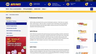 Professional Services | NAPA Auto Parts