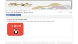Canvas Course Management System - LibGuides at Napa Valley ...