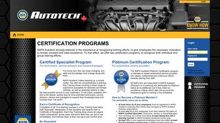 Certification Programs - NAPA Excellence