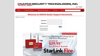 Log In - NAPCO Technical Library - Napco Security Technologies
