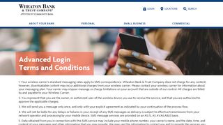 Advanced Login Terms and Conditions - Wintrust Bank