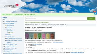 How do I access my University email (students)?