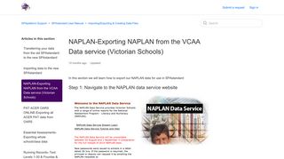 NAPLAN-Exporting NAPLAN from the VCAA Data service (Victorian ...