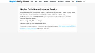 Naples Daily News Customer Service