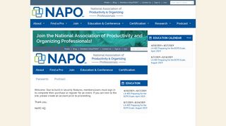 Join the National Association of Productivity and Organizing ... - NAPO