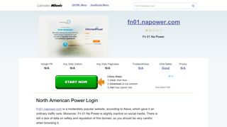 Fn01.napower.com website. North American Power Login.