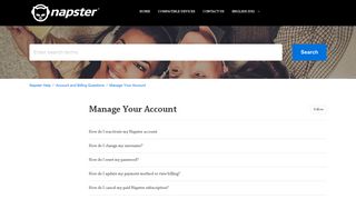Manage Your Account – Napster Help