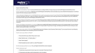 Napster Unlimited Music FAQs - Metro PCS
