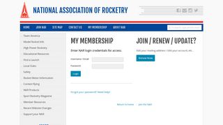 My Membership | National Association of Rocketry