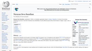 Narayan Seva Sansthan - Wikipedia