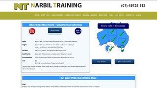 White Card Online | CPCCWHS1001 | Narbil Training
