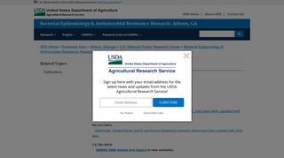 NARMS Animal Component Data Updates : USDA ARS