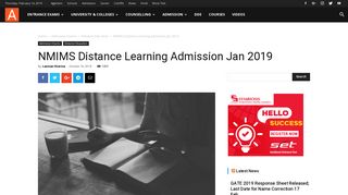 NMIMS Distance Learning Admission Jan 2019 | AglaSem Admission