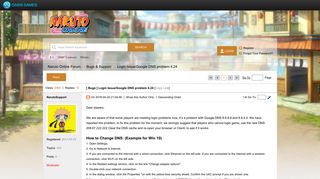 Login Issue/Google DNS problem 4.24 - Naruto Online Forum - Oasis ...