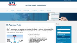 My Appraisal Portal - Nationwide Appraisals Services | NAS