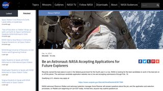 Be an Astronaut: NASA Accepting Applications for Future Explorers ...