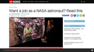 Want a job as a NASA astronaut? Read this - Business - CNN.com
