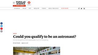 Could you qualify to be an astronaut? | Popular Science
