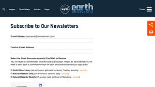Subscribe - NASA Earth Observatory