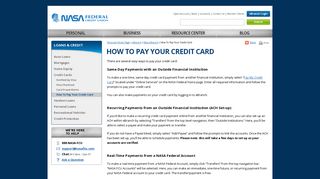 How to Pay Your Credit Card | NASA Federal Credit Union