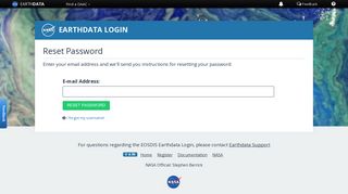 I don't remember my password - Earthdata Login - NASA