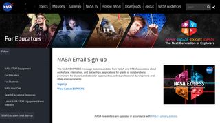 NASA Email Sign-up | NASA