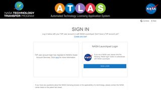 NASA License Application: Login