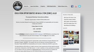 NASA Florida Space Grant Consortium :: Education Opportunities in ...