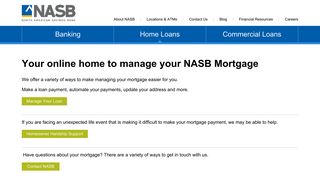 Have Questions or Need Help to Manage Your NASB Mortgage?