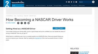 Getting Hired as a NASCAR Driver | HowStuffWorks