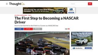 How to Become a NASCAR Driver - ThoughtCo