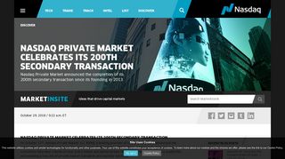 Nasdaq Private Market Celebrates Its 200th Secondary Transaction ...